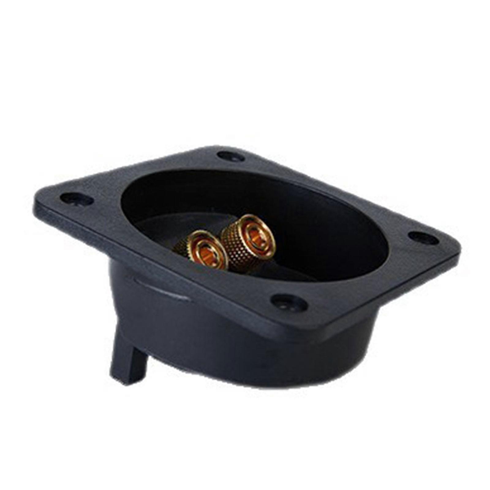 Two Binding Post Terminals Box For Subwoofer And Speaker Connection With Gold Plateds Contacts And AntiVibration Base Multicolor