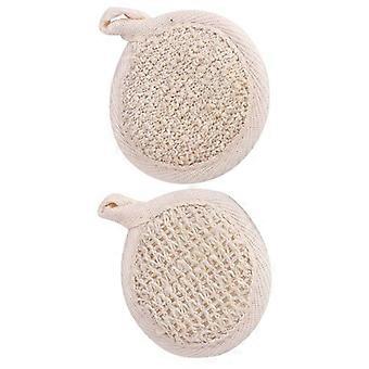 2Pcs Durable Body Skin Scrubber Towels Skin Exfoliating Bath Brush Comfortable Body Bath Ball