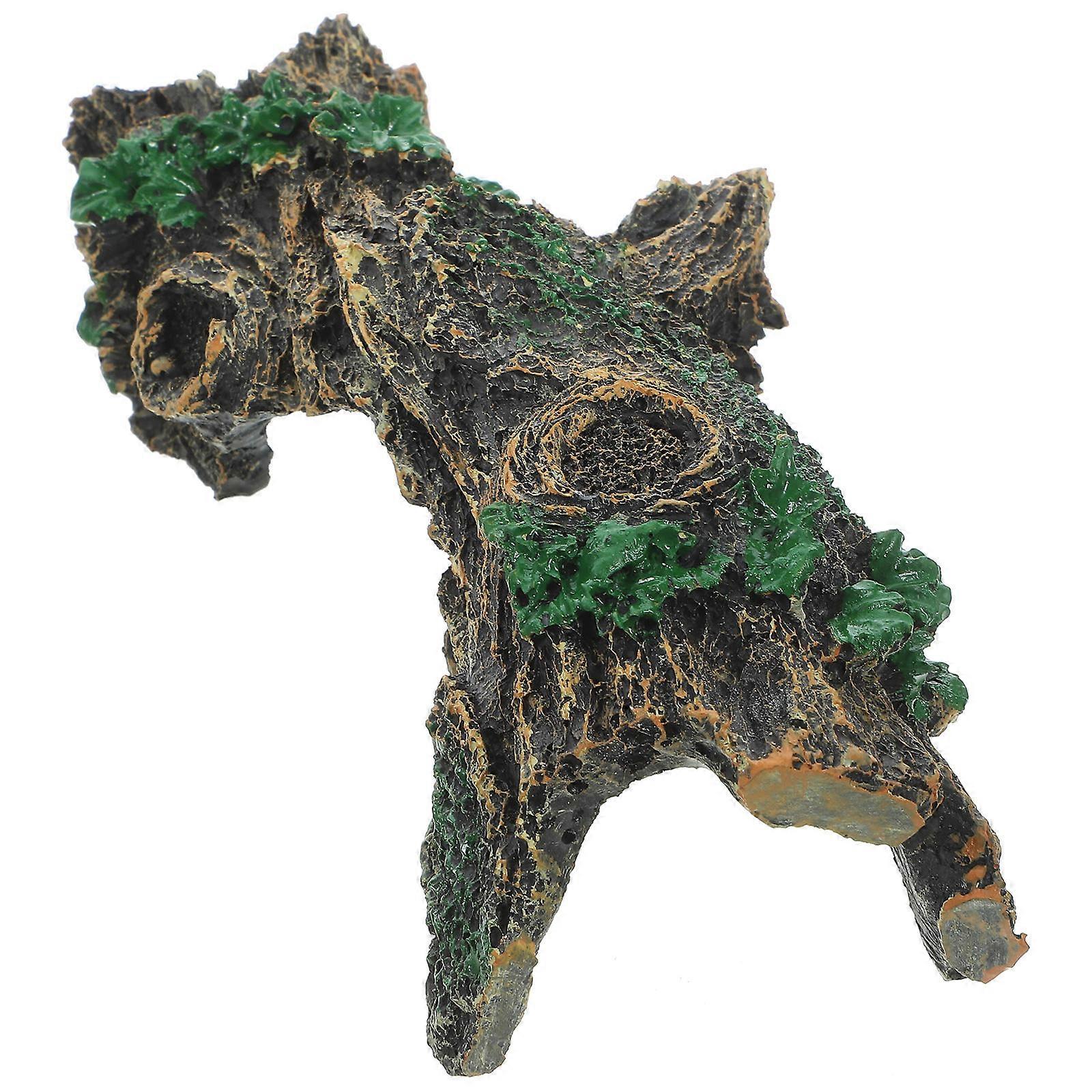 Reptile Accessories Practical Reptile Cave Pet Environment Hollow Wood Simulation 1Set