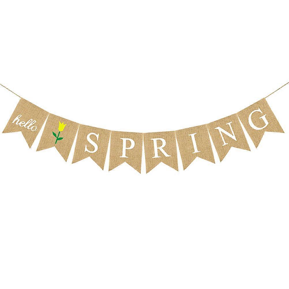 Linen Banner Party Banners Swallowtail Flag Shape Decoration 1Set