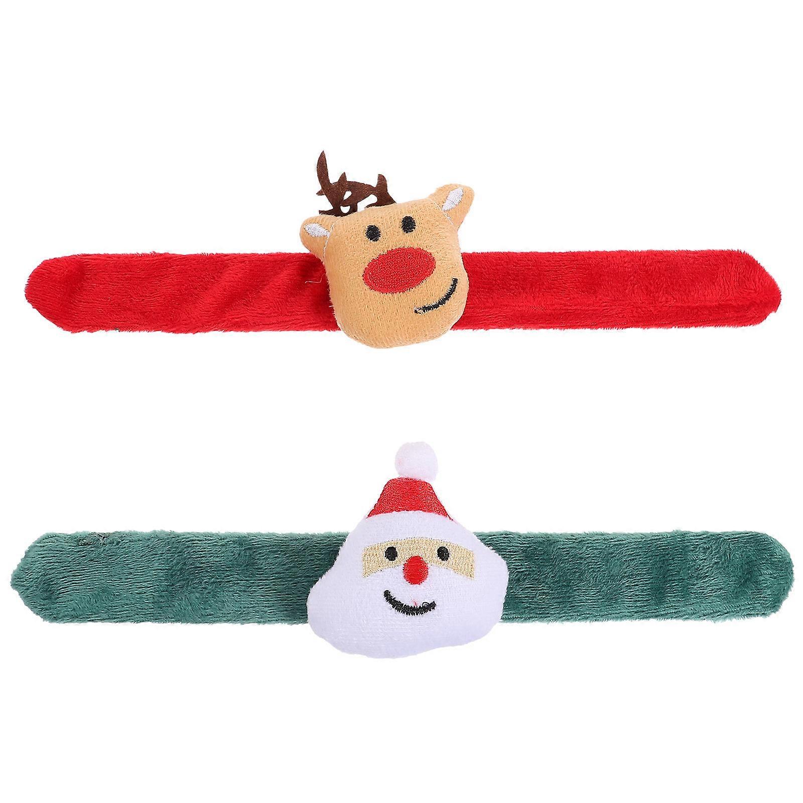 Christmas Refrigerator Sleeve Insulate Cold Metal Fridge Handle Decoration Assorted Color Practical Design 2Pcs