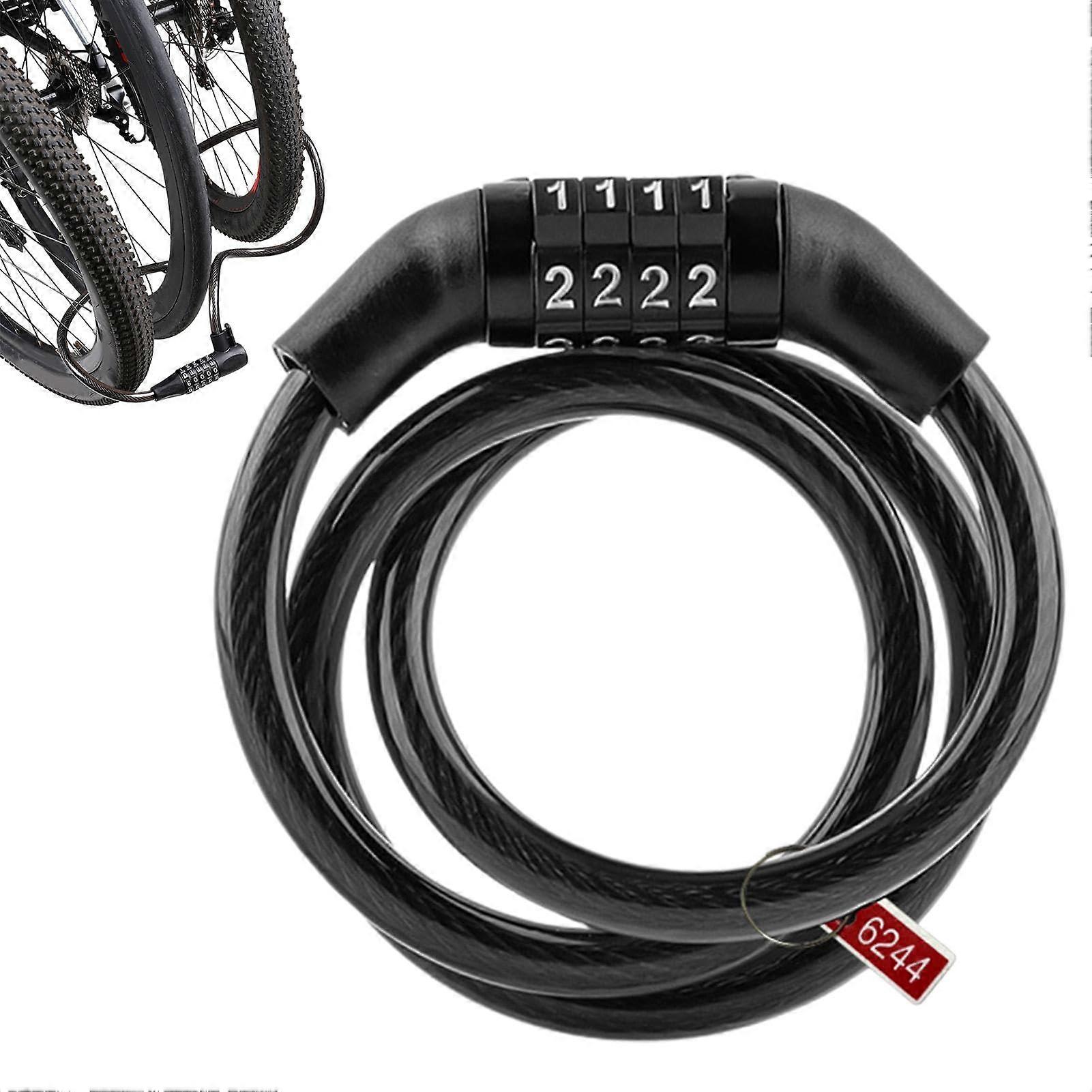 4Digit Combination Bike Lock, Portable Scooter Lock, AntiTheft Outdoor Bicycle Accessories