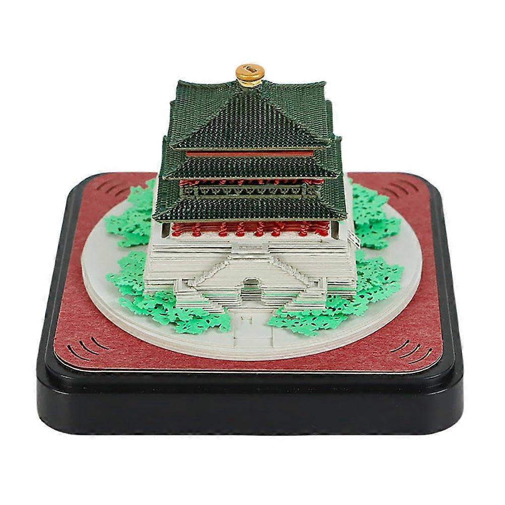 3D calendar calendar tab, the carving calendar made of old construction paper is suitable for ornaments or gifts Green.