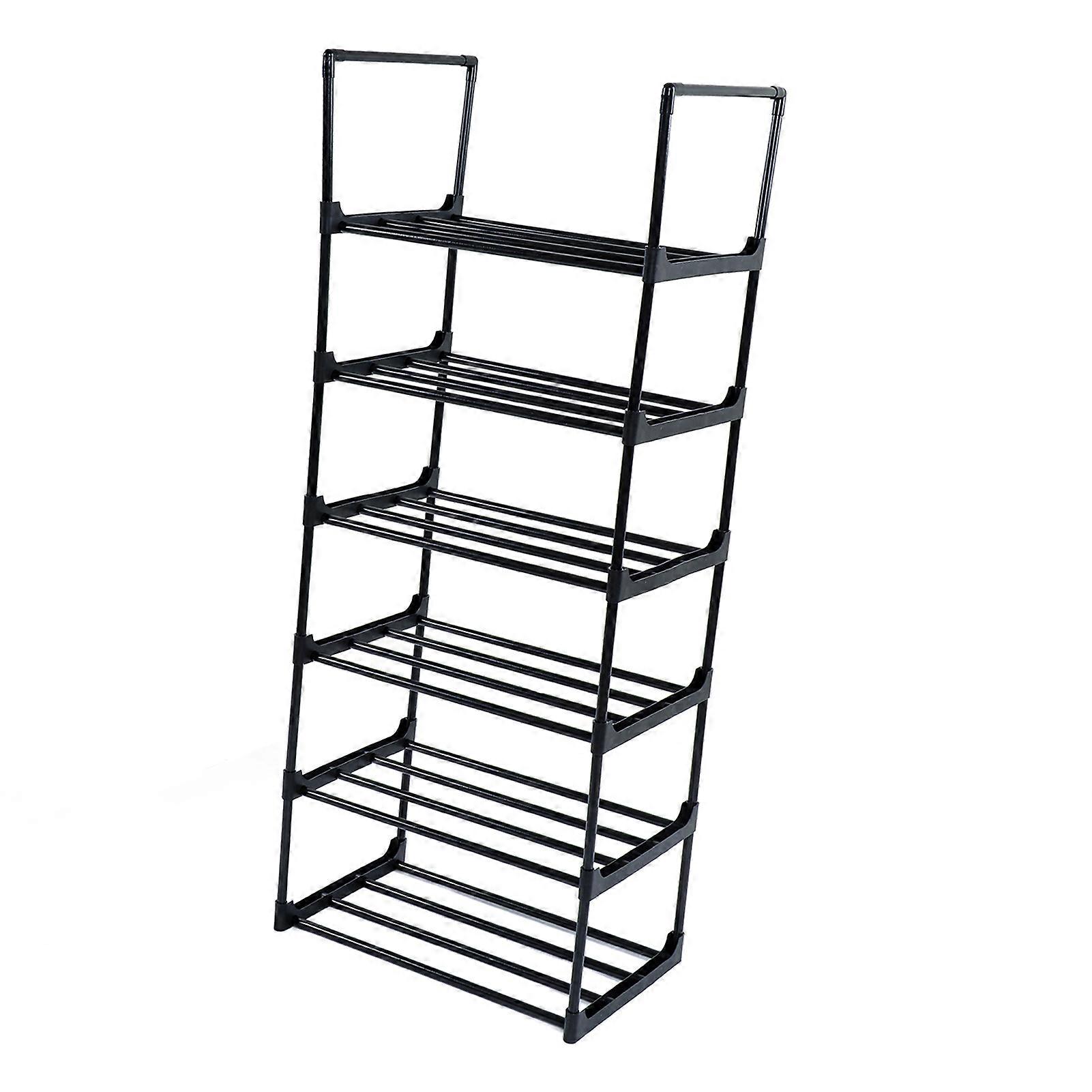 Shoe Rack Multifunctional Multilayer Large Capacity Shoe Shelf for Closet Hallway Bedroom Entryway 1 Column 6 Layers 