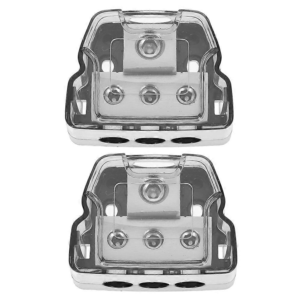 Amp Power Distribution Block Ground Distributor Car Owners Zinc Alloy Practical Design 2Pcs