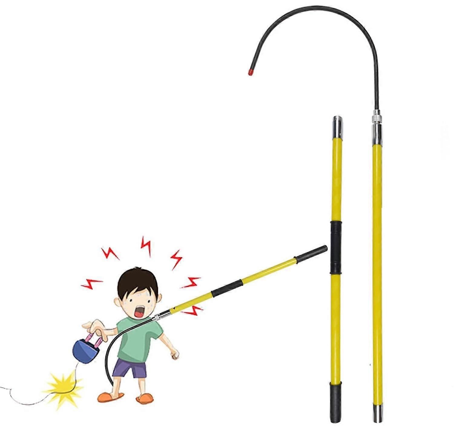 Electric Rescue Hook with NonSlip Handle, Insulated for Electricians, Green1m