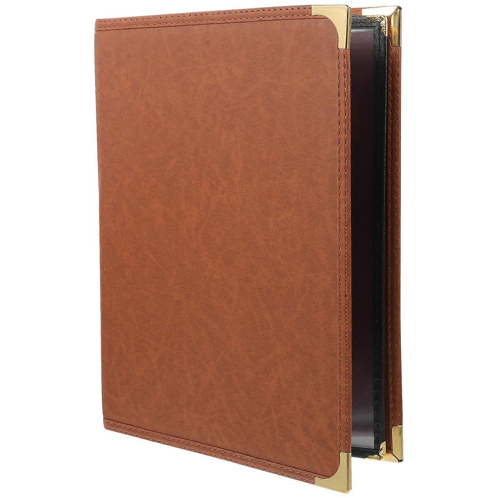 Coffee Menu Cover Holder For Cafe Use 12.6X9.6X0.7In PVC Protective Oil-resistant 1Set