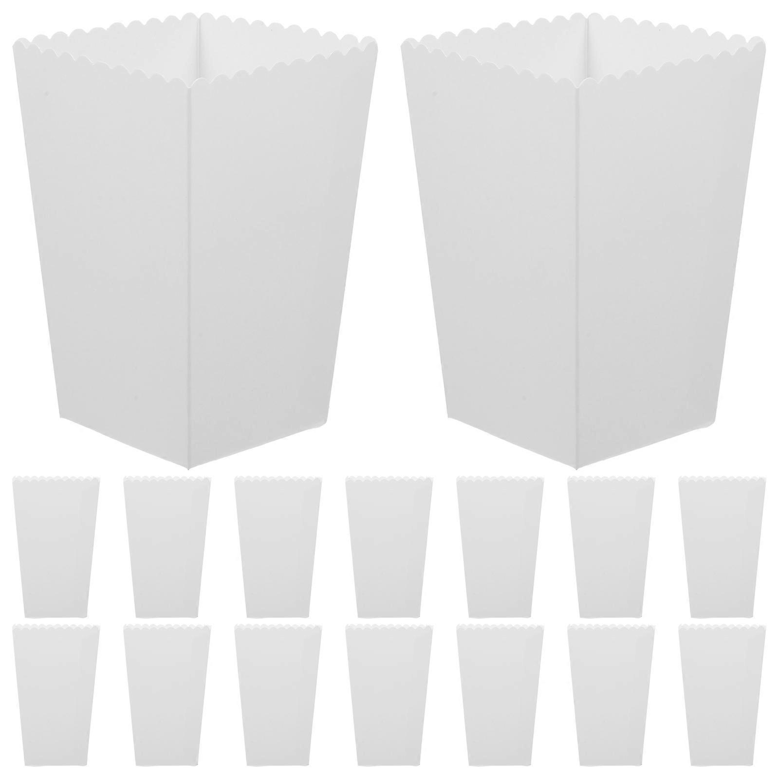French Fries Box 24Pcs Square Popcorn Paper Box Portable Food Storage Suitable For Friends And Families