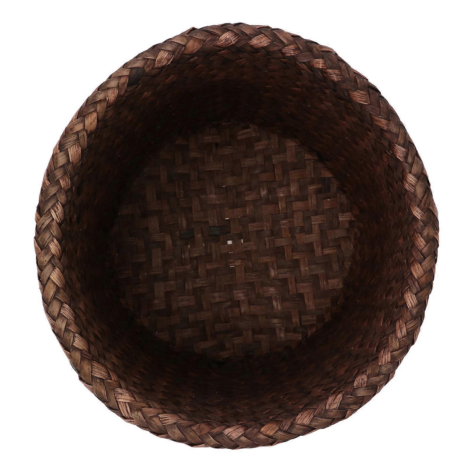 Hand Woven Seagrass Flower Pot Holder – Rustic Indoor Plant Basket for Home Decoration & Greenery Organization