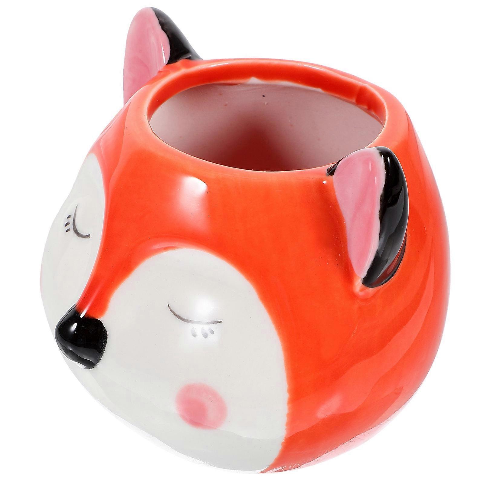 Fox Shaped Succulent Pot Cute Room Decor For Family And Friends 1Pc