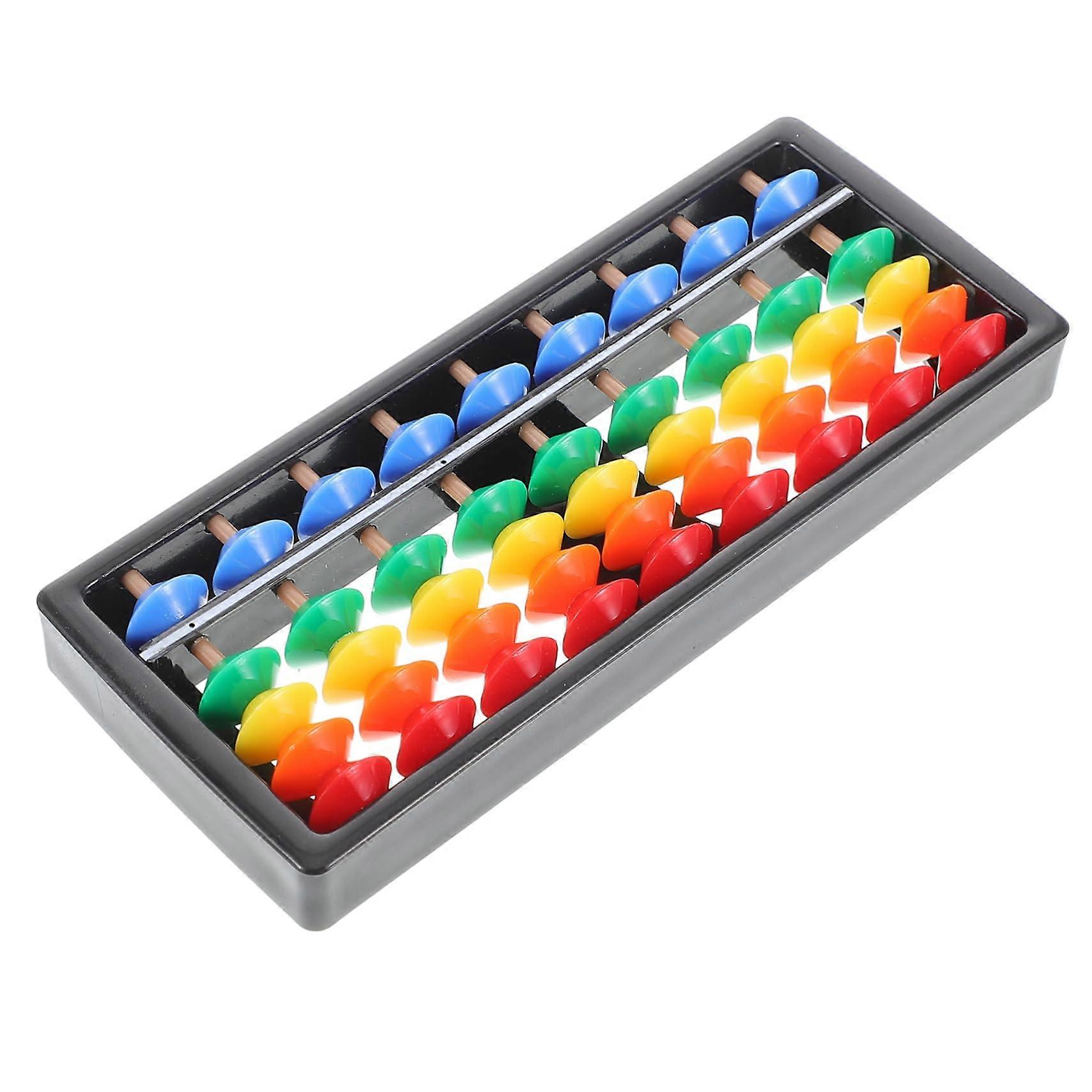 5 Colour Abacus Chinese Calculator Column Abacus No Button Abacus Brass And Plastic Retro Ornament For Adults
