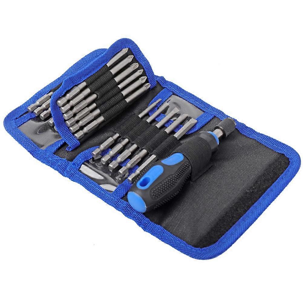 Screwdriver Bit Set Quick Release Magnetic Bit Holder Adapter 100mm 24pcs