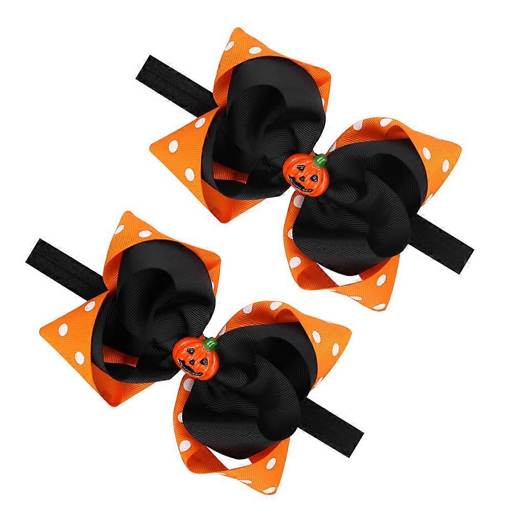 Elastic Baby Headband Designed For Children Celebrating Halloween In Assorted Color 15X10X4CM 2Pcs