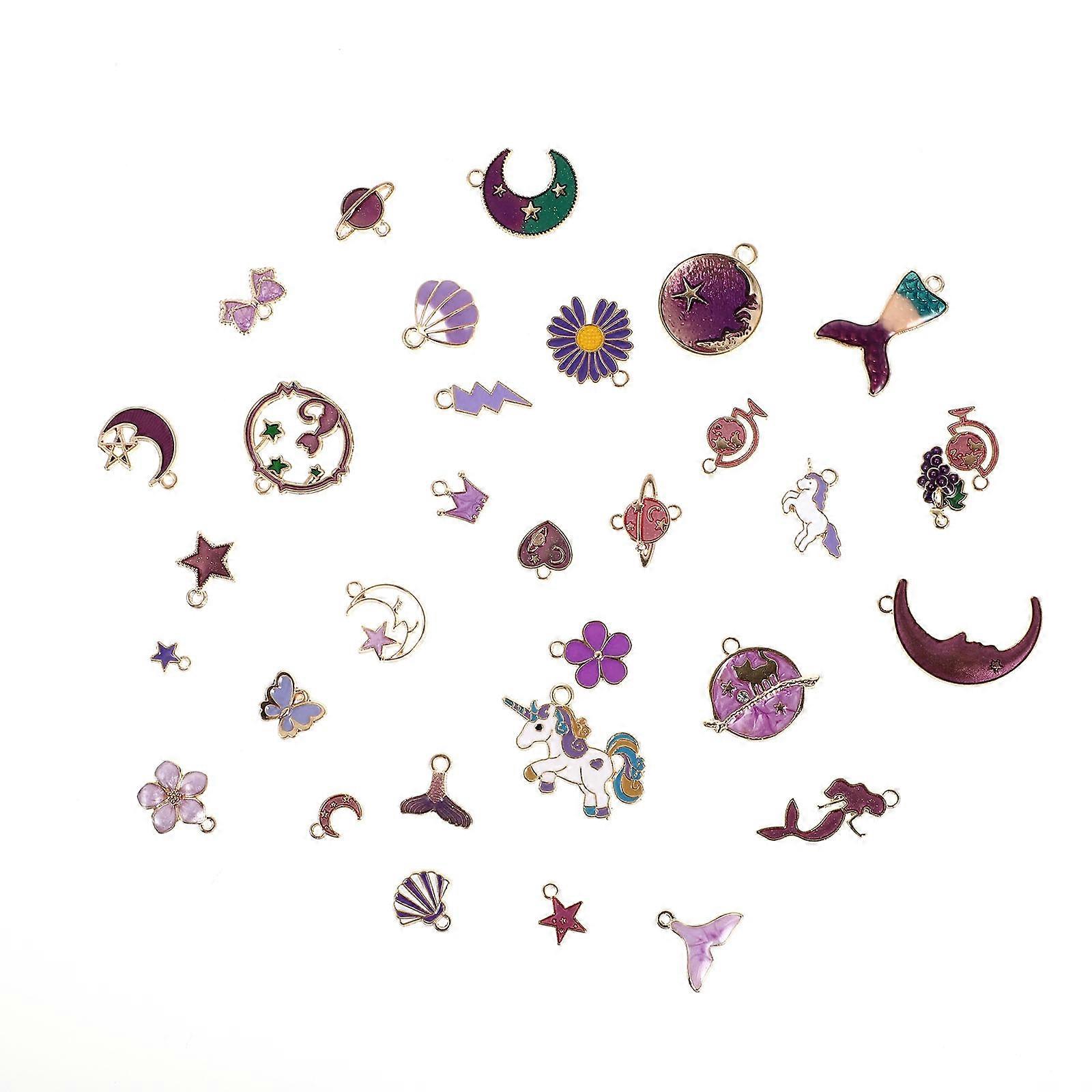 Alloy Pendant Charms For Crafts 31Pcs Stylish Jewelry Accessories Suitable For Crafters DIY Projects 3.4X2cm