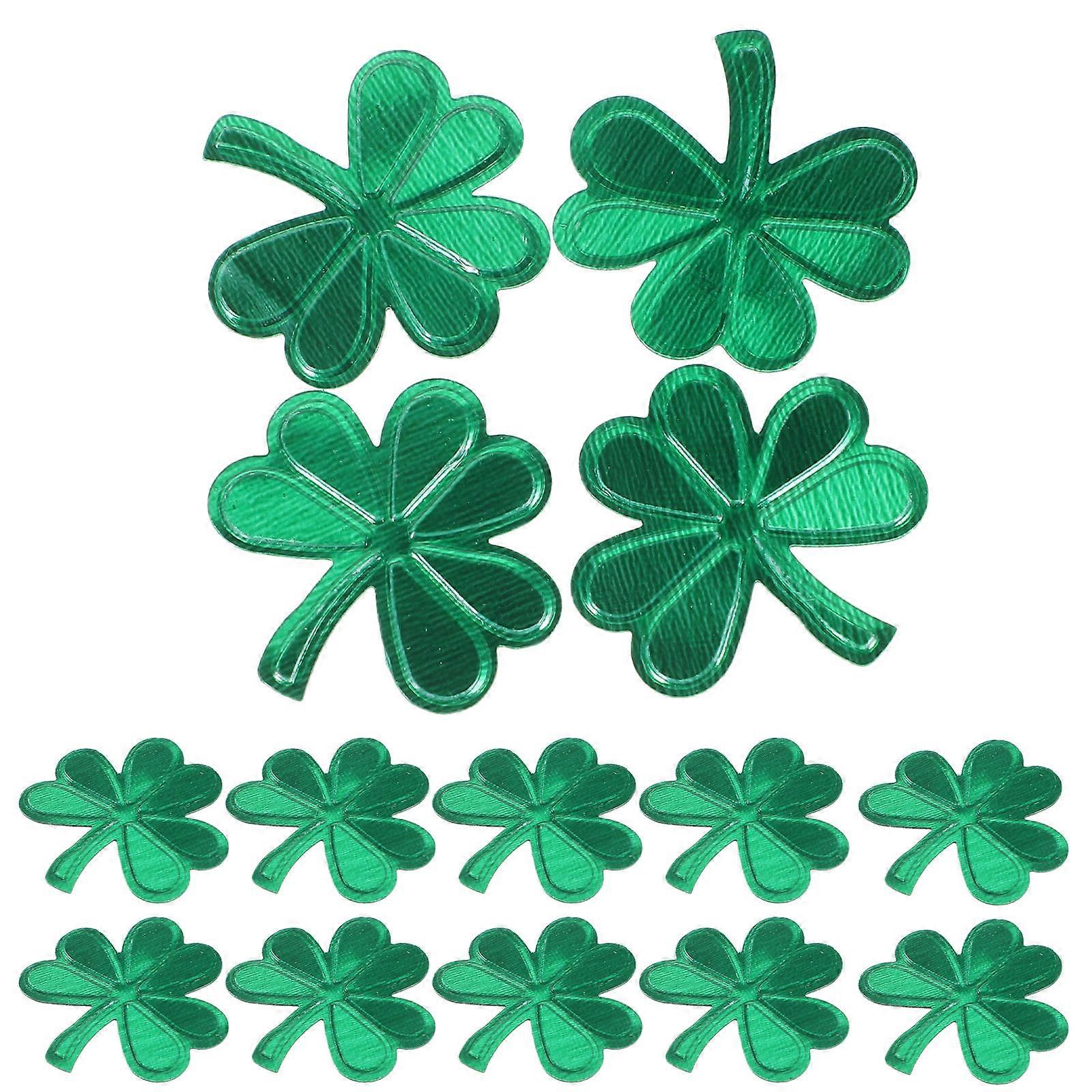 St. Patrick's Day Shamrock Confetti Bright Lucky Clover Sequins for Party Tables, DIY Crafts, Cake Decorations, and Gift Displays