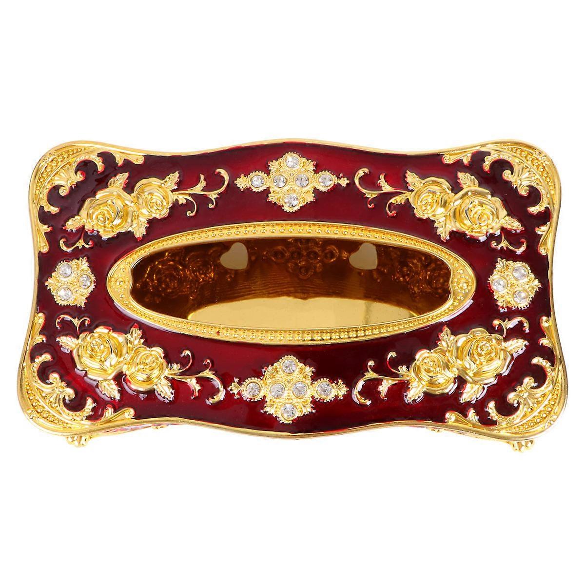 Retro Tissue Dispenser Decorative Storage Bedroom Red 1Pack