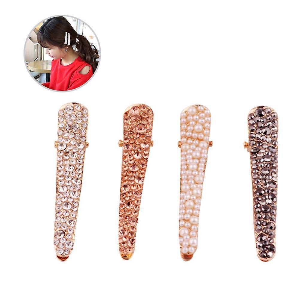 8 חתיכות קליפ צד לכיסוי ראש מסגסוגת צבעונית מגוונת עם אבני חן לנשים שיער אלגנטי