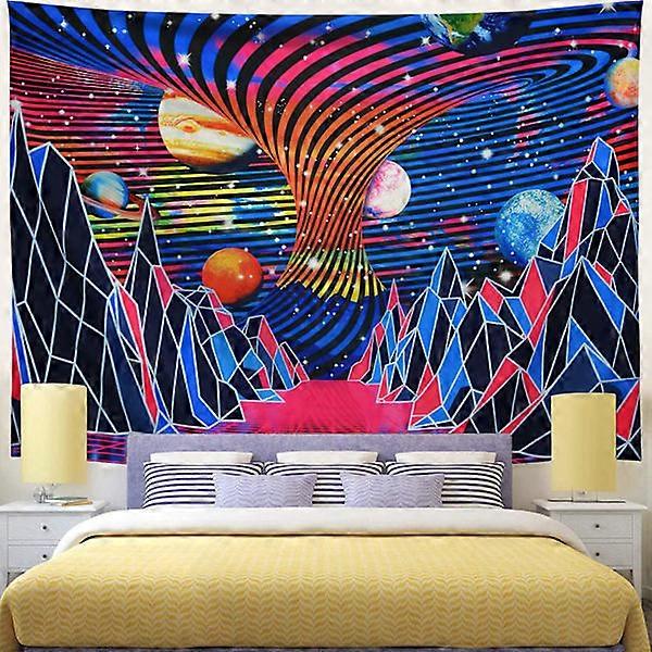 Mountain Planet Tornado Wave Tapestry Retro Ab Wall Tapestry