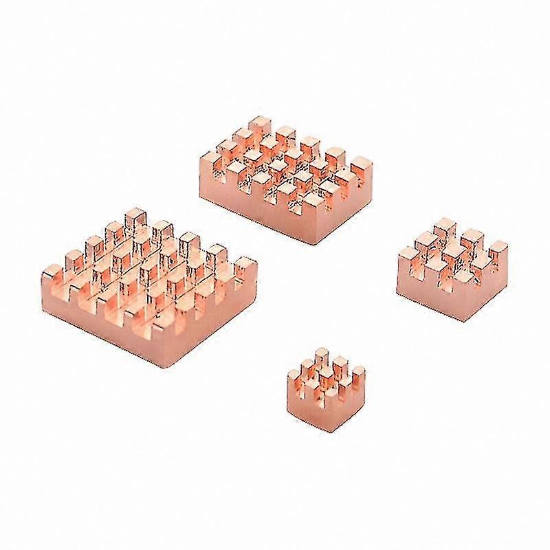 4PCS Pure Copper Heatsink for Electronics Cooling, Efficient Thermal Management Solution