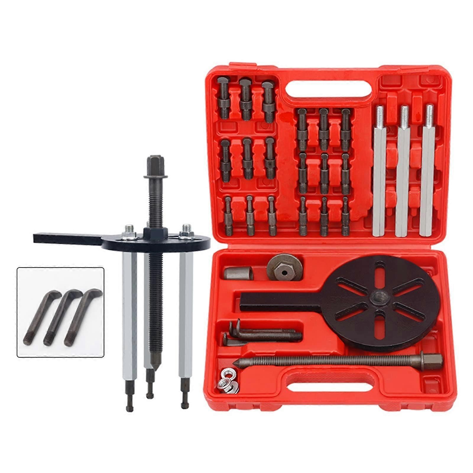 Bearing Puller - Three-Jaw Puller For Inner And Outer Bearings - Universal Multifunction Tool - Red