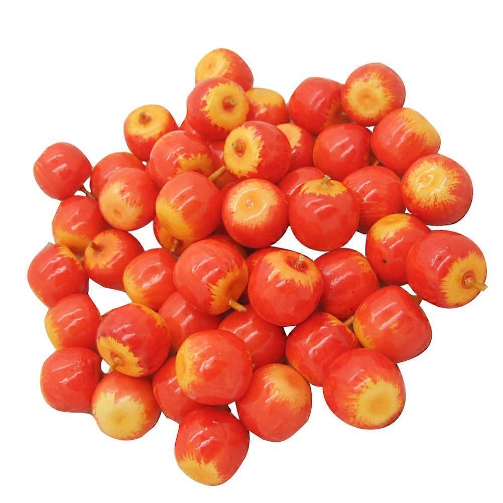 Red Artificial Fruit Foam Decor for Home Office and Party Decorations Realistic Simulation Size 100 pcs
