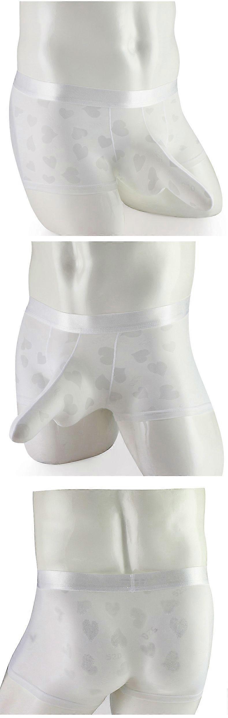 Men s Underwear Briefs Printed Shorts Underpants Elephant Nose Trunks Super Soft Comfortable Ice Silk Low-Waist Bulge Pouch