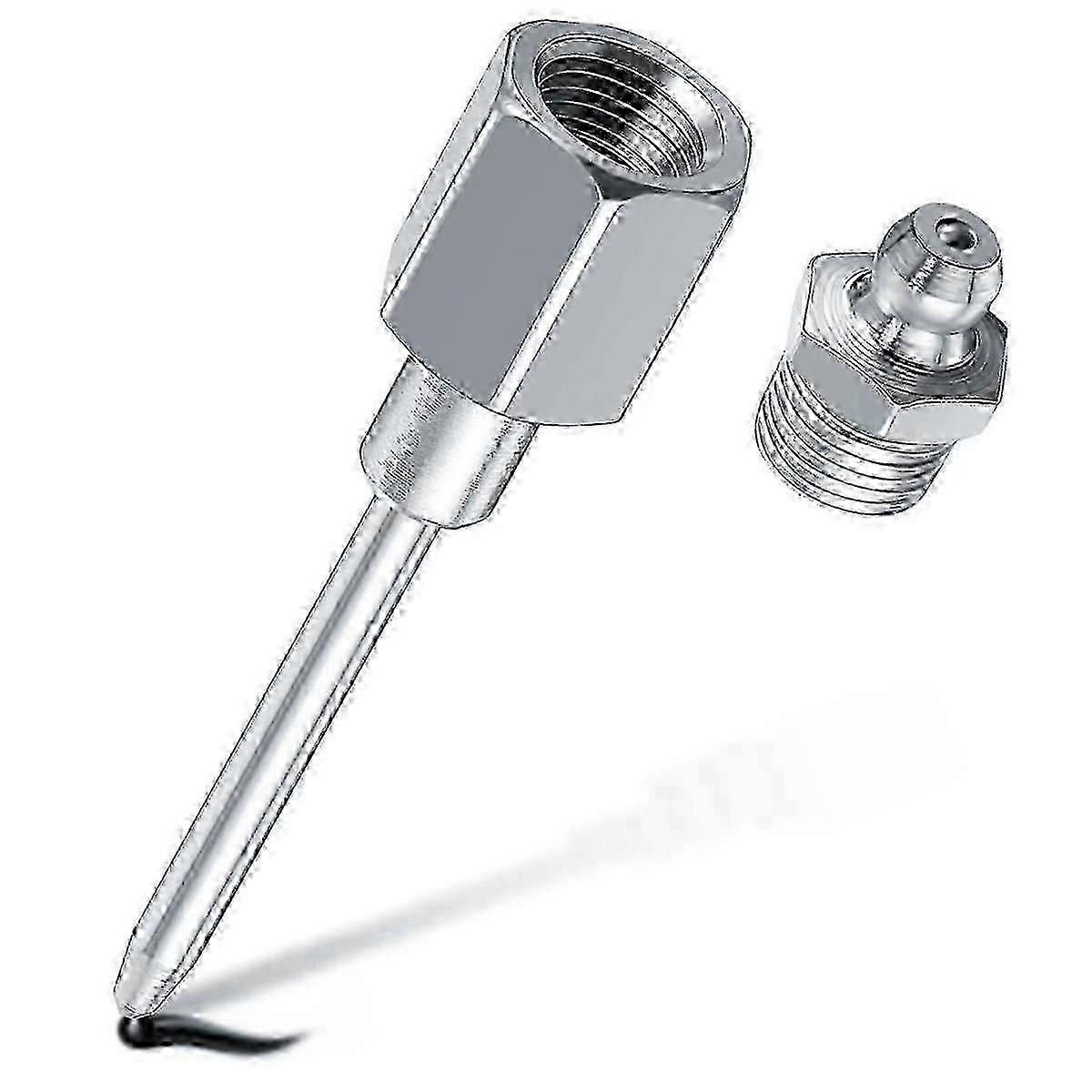 Hardened Steel Grease Needle Nozzle 1/8 Inch NPT Thread Adapter for Lubrication