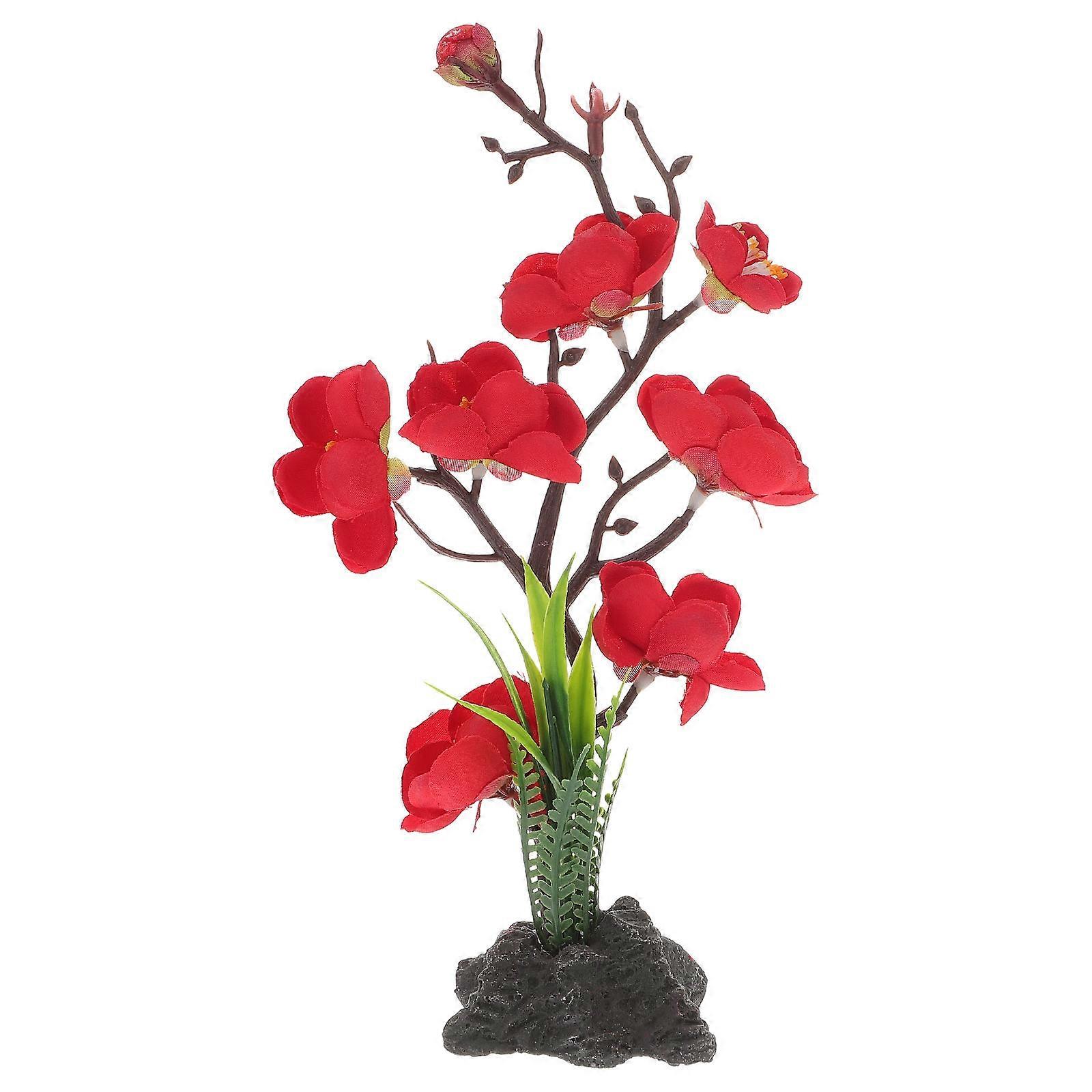 Red Sushi Dish Decor Artificial Flower for Decoration Use Adds Elegant Touch to Meals