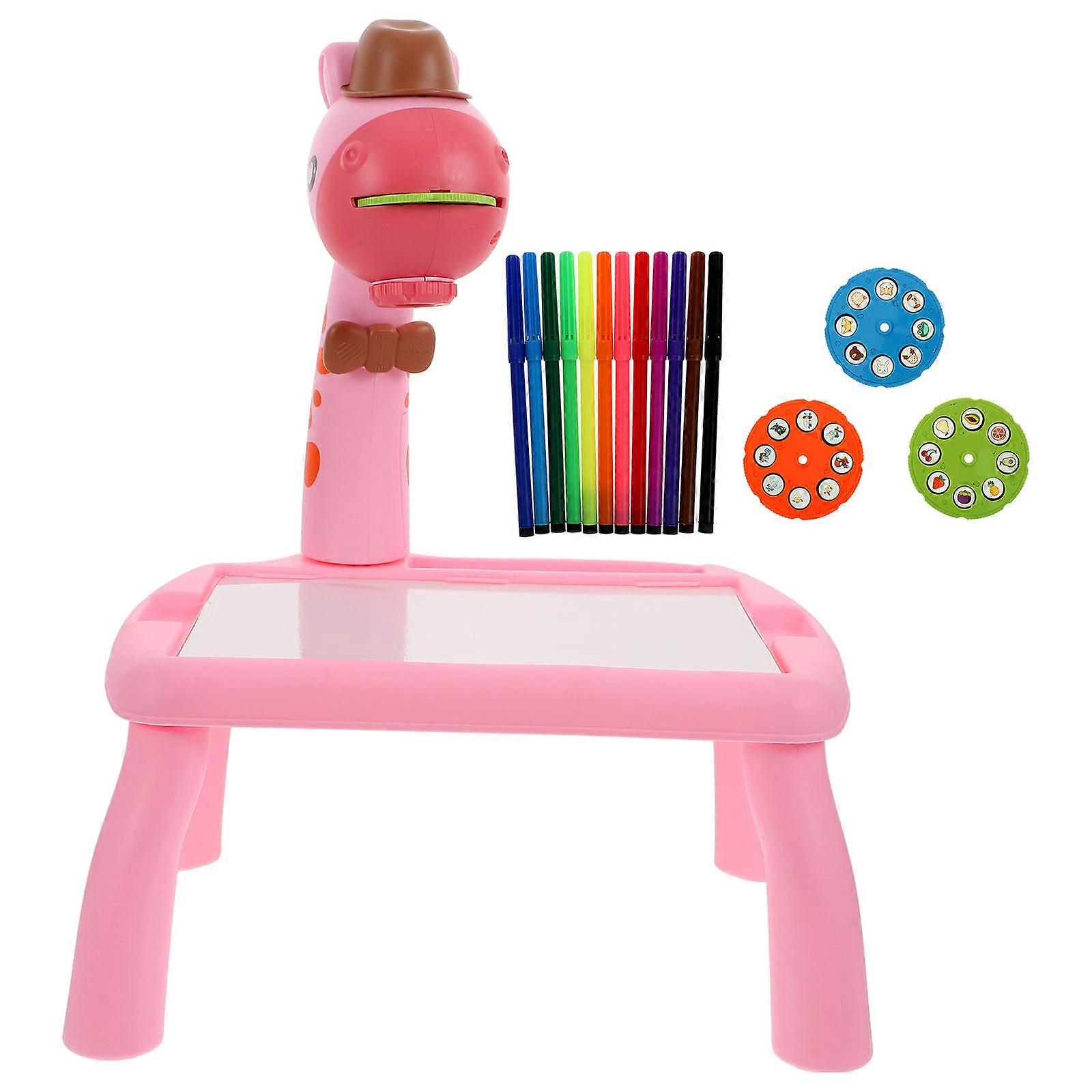Adorable Drawing Toy Projector For Learners Pink Color Suitable For Home Learning 1Pack