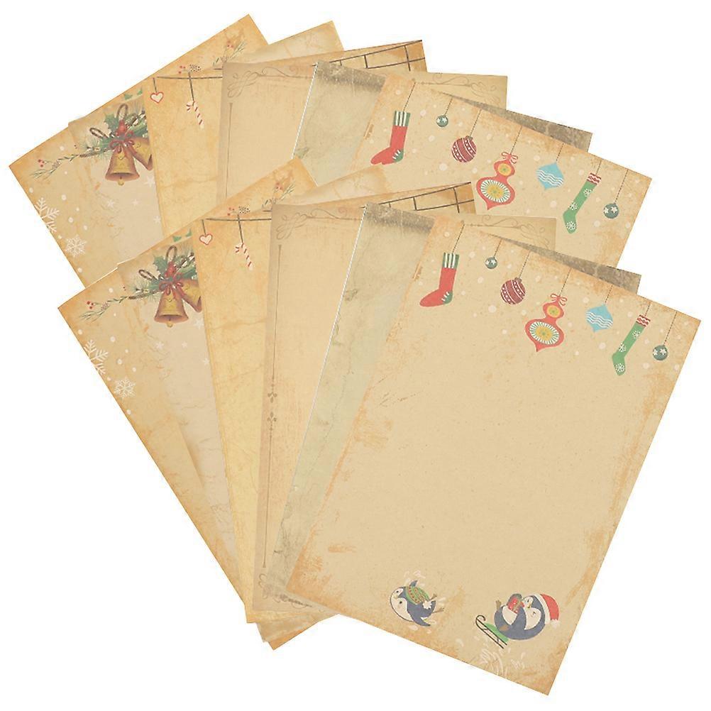 Retro Style Vintage Letter Writing Papers 72 Sheets For DIY Projects Friends Who Like Writing Khaki Color Thick Paper
