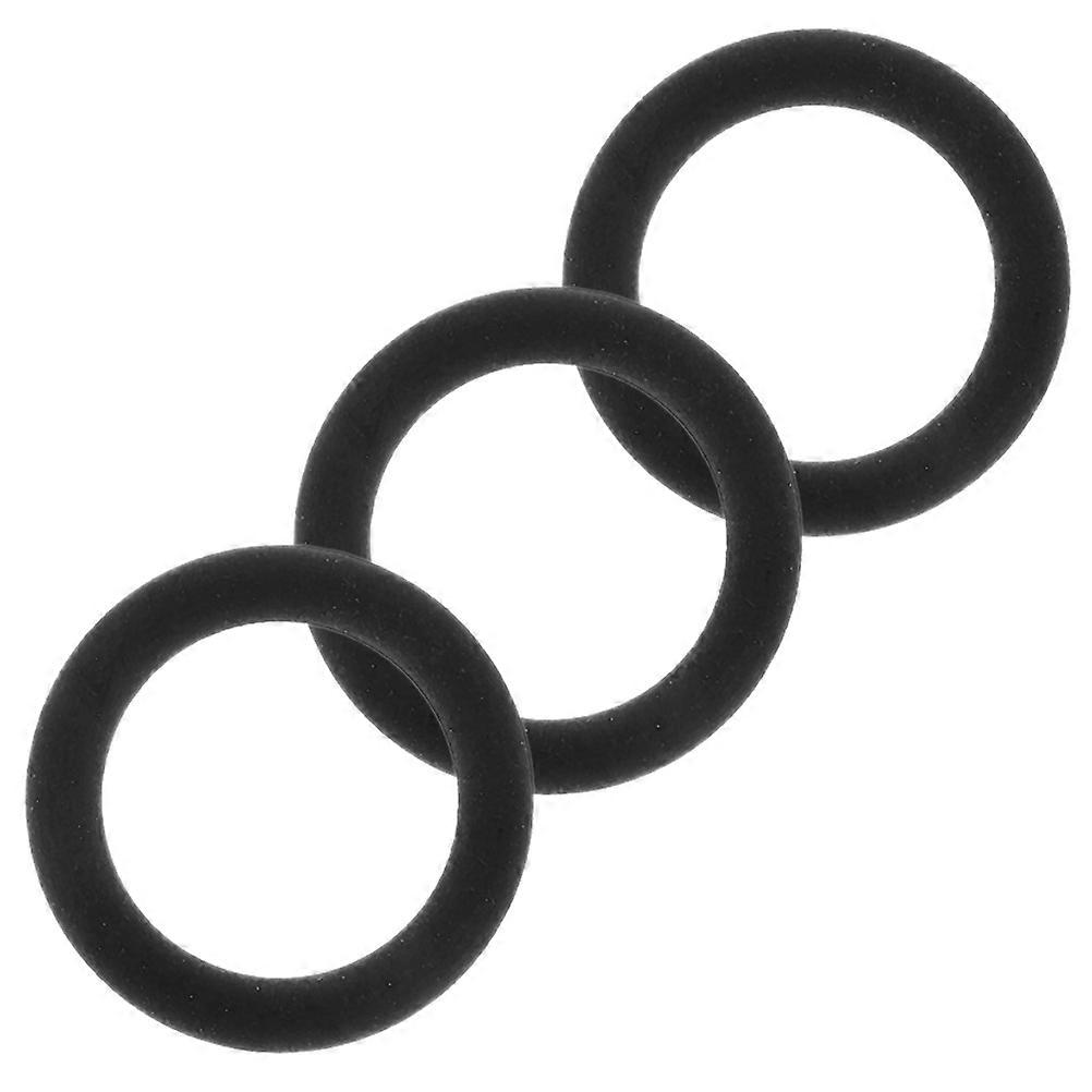 Black Rubber Idler Pulley Belt for Cassette Tape Machine 18mm Size 3pcs Replacement