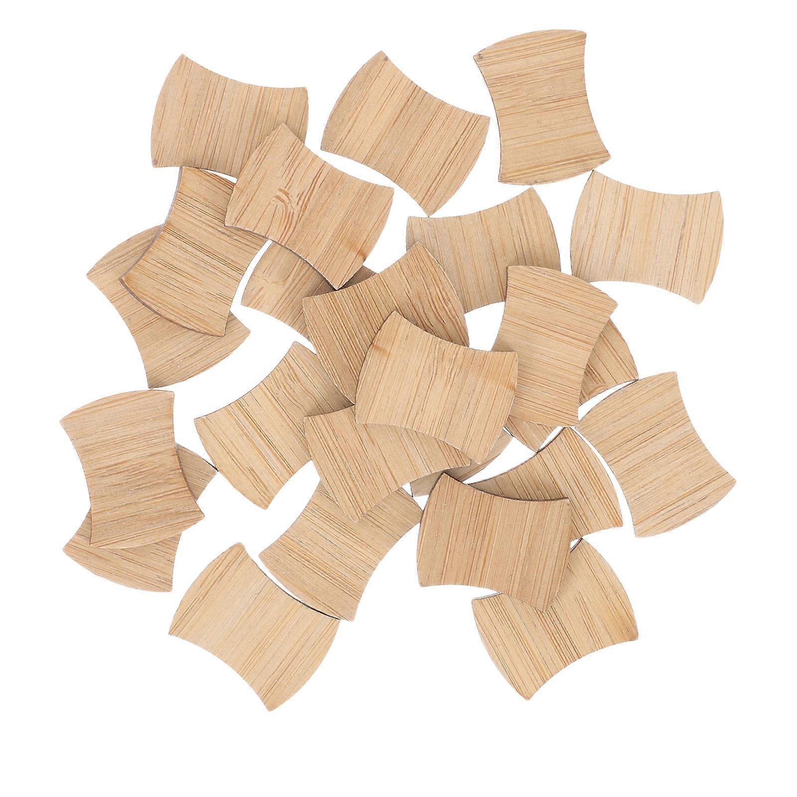 Miniature Tile Decor 24Pcs Wooden Mini House DIY Floors For Garden Decor With Craftsmanship