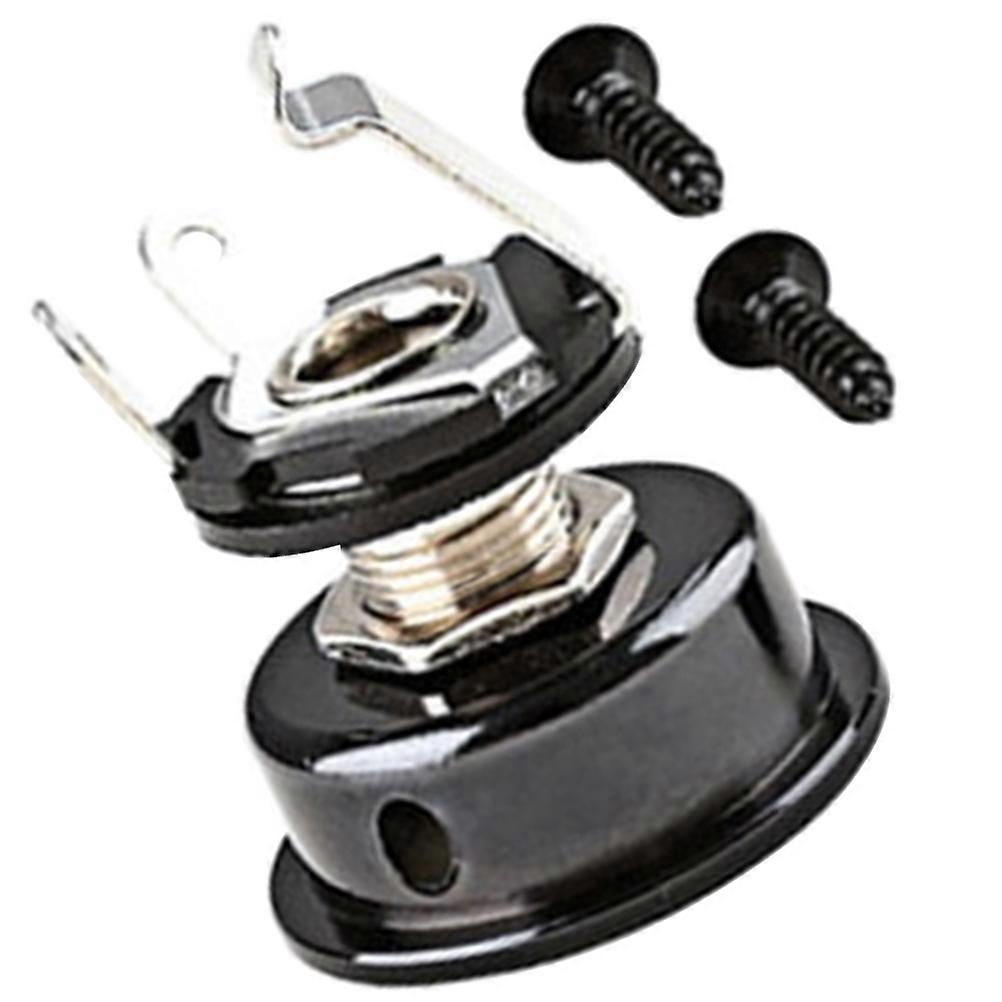 Durable Electric Guitar Bass Input Jack Replacement Socket Easy Installation Black