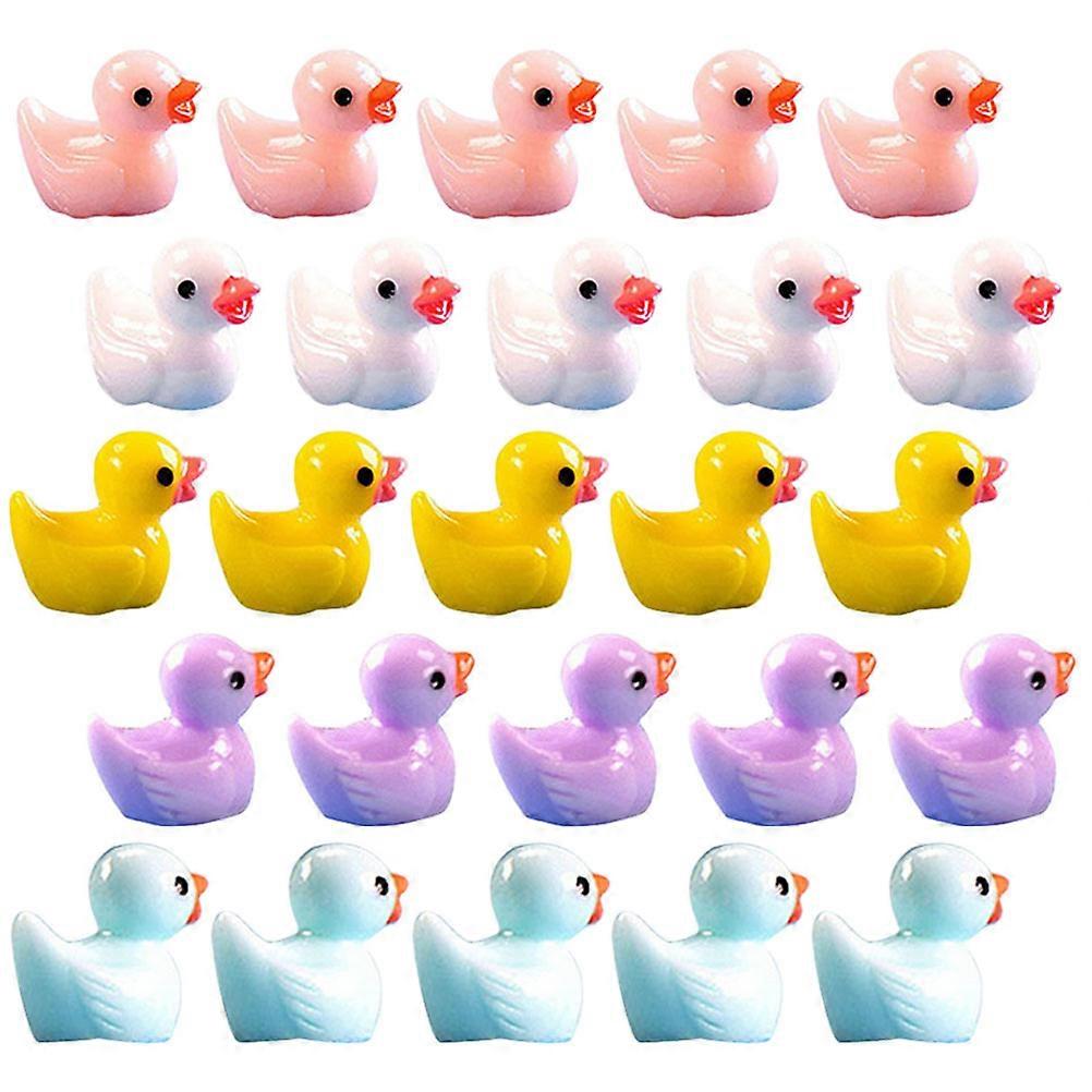 Mini Resin Farm Animal Desktop Decoration 45Pcs Assorted Color Ducks Ideal For Kids And Families