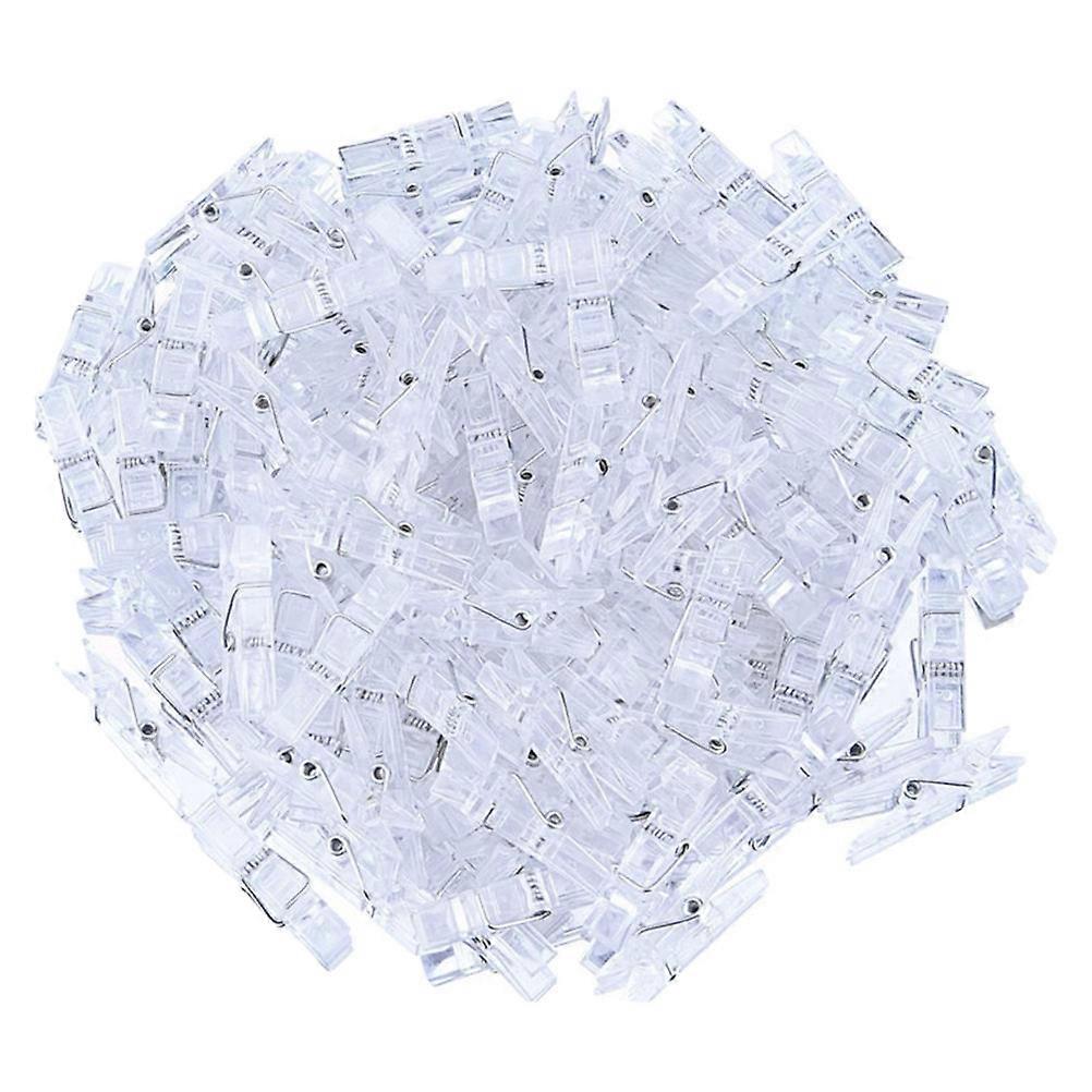 Transparent Plastic Photo Clips Hanger Set for Picture Wall Decor, Memo Notes, and Clothes – Lightweight Reusable Design for Easy Storage