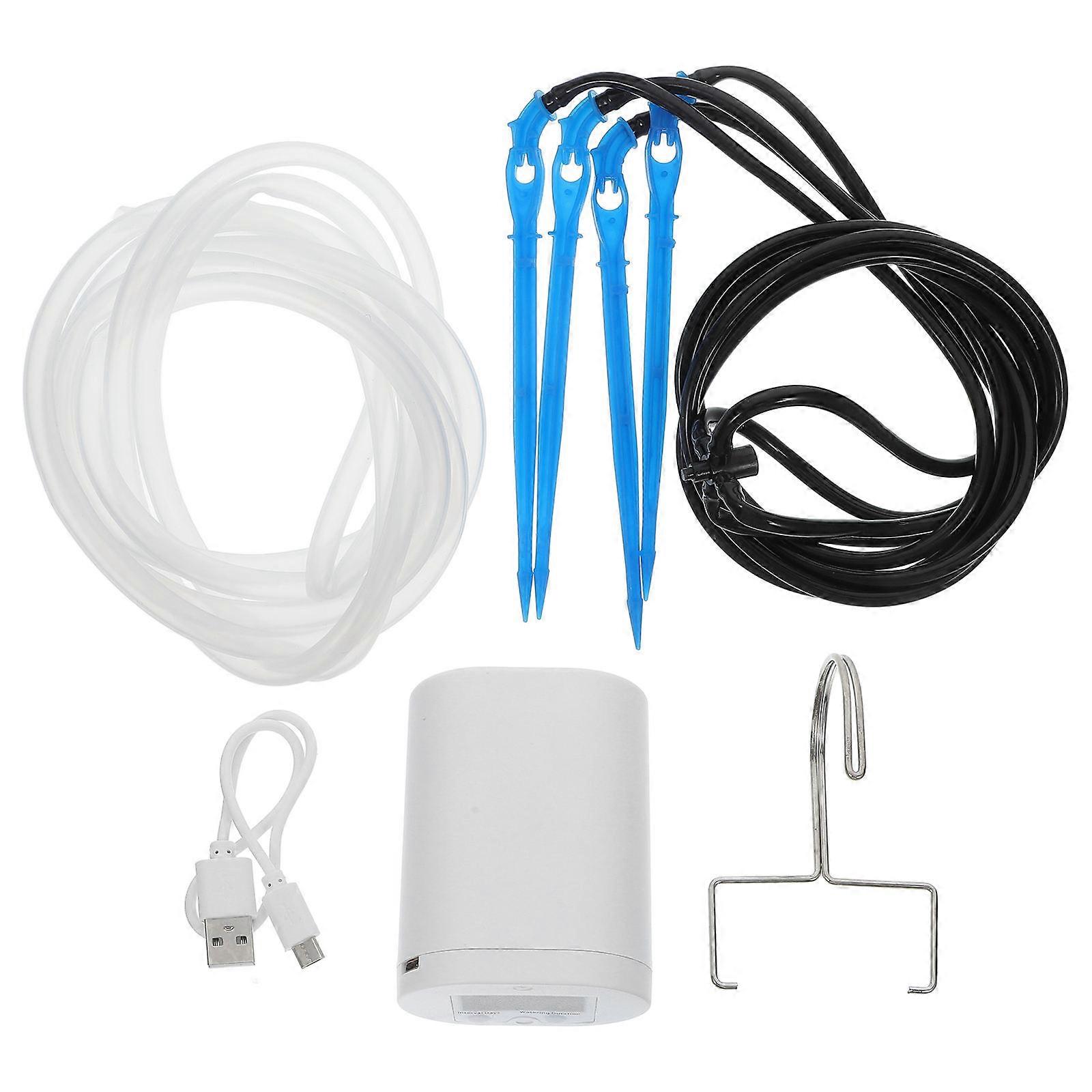 Automatic Watering System with LCD Screen for Garden White ABS Material Easy to Use Reusable Design 7.5 Inch