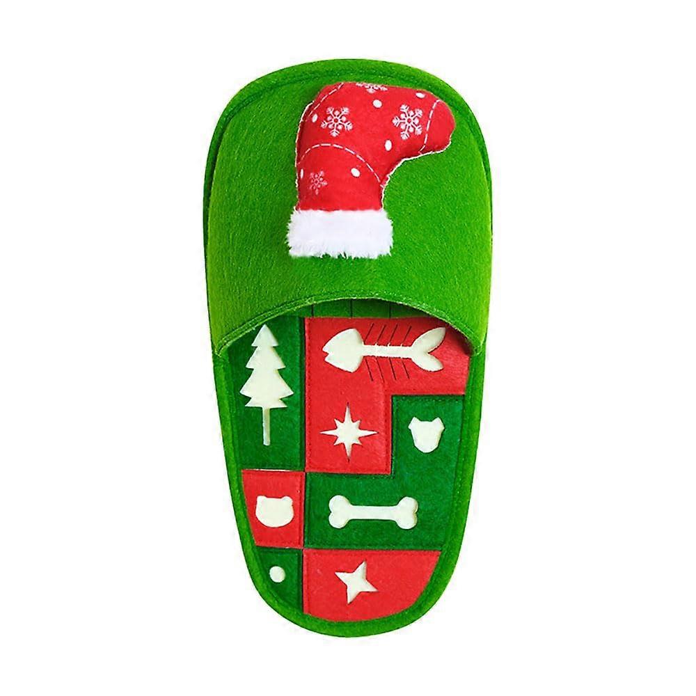 Dogs and Cats Train Together Sniffing Pads AntiChoke Fabric Slippers Cats and Dogs Sniffing Training Toy Pet Sniffing Pads (Green)