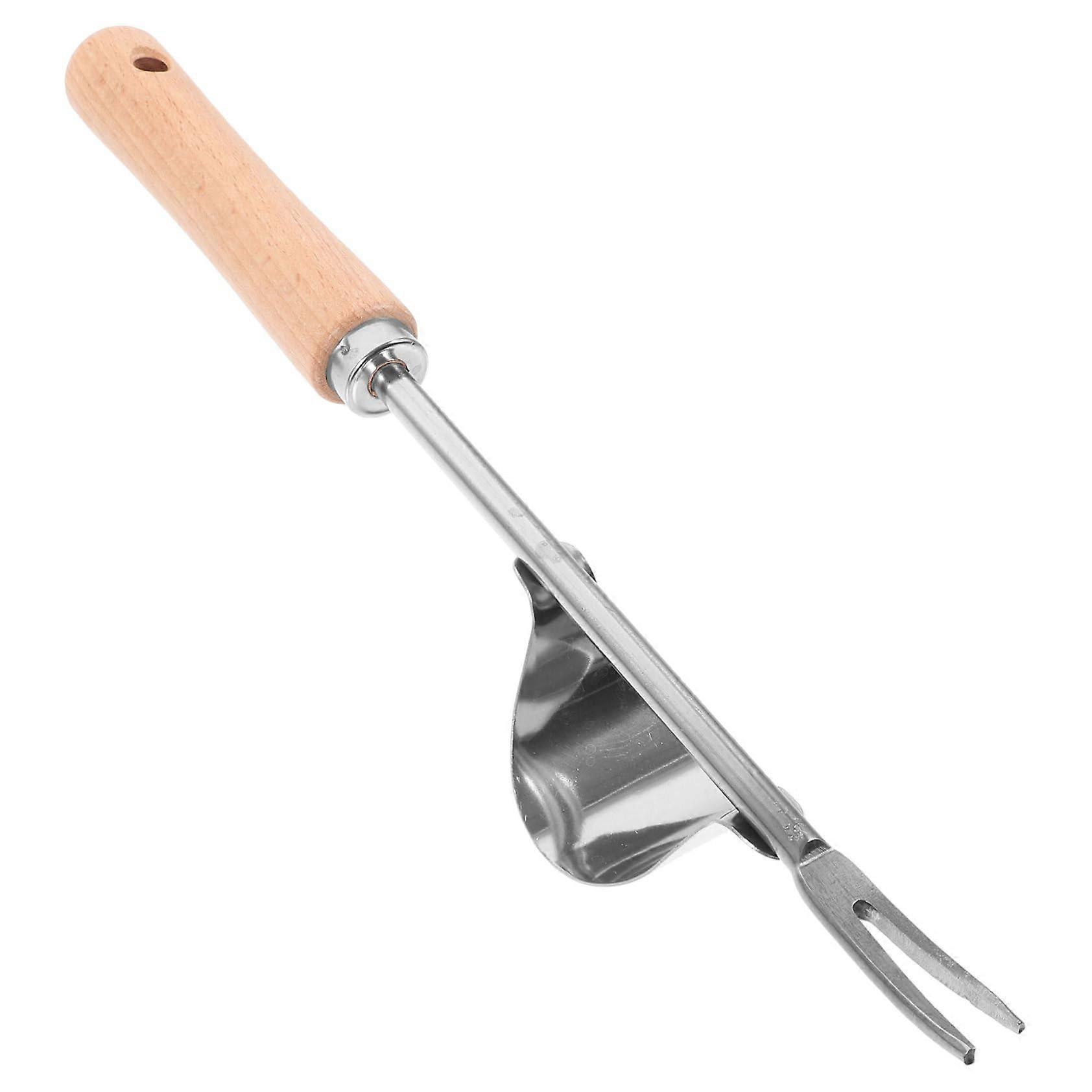 2 pieces weed puller manual garden tools for removing roots loosening soil sturdy portable tools with nonslip grip for garden lovers