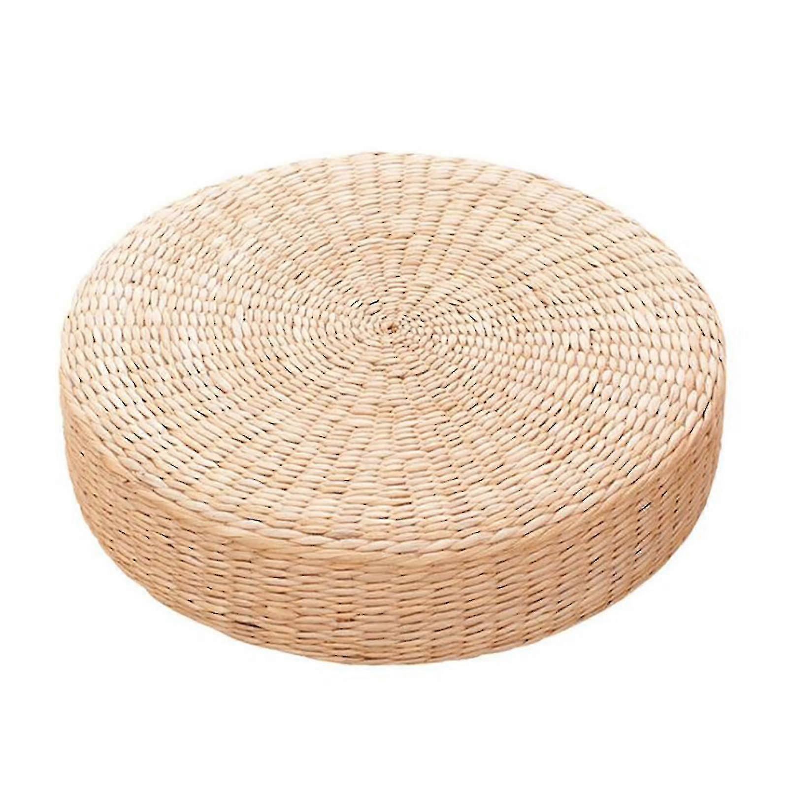 Japanese Tatami Rattan Futon Round Seat Cushion Handmade Multifunction for Worshiping Buddha Bay Window