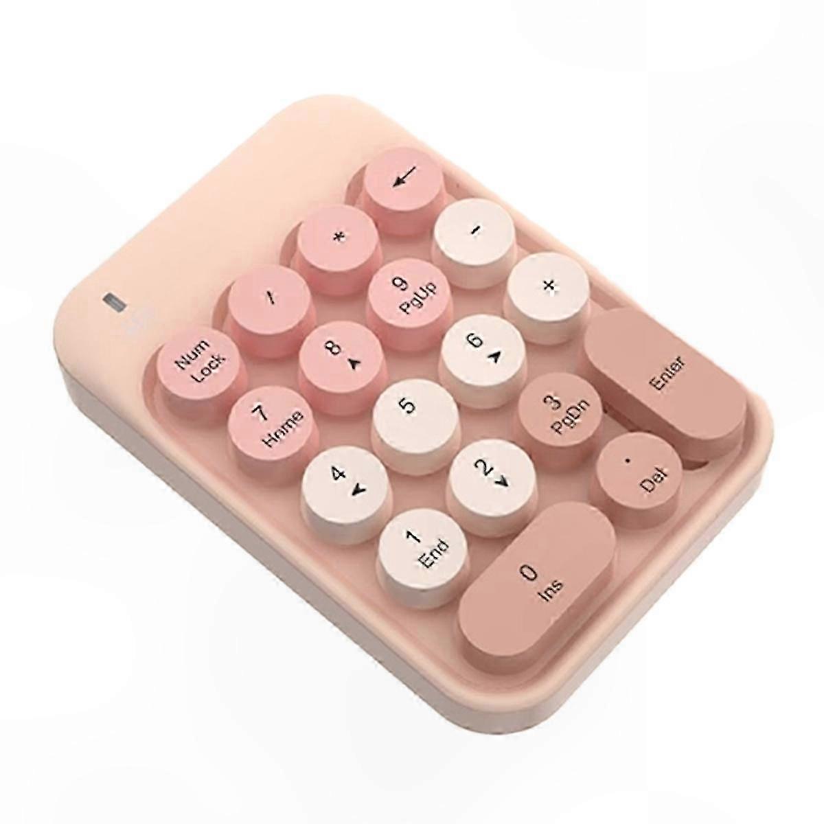 Wireless Numeric Keypad with Mixed Colors for Financial and Password Tasks Portable and Easy to Carry
