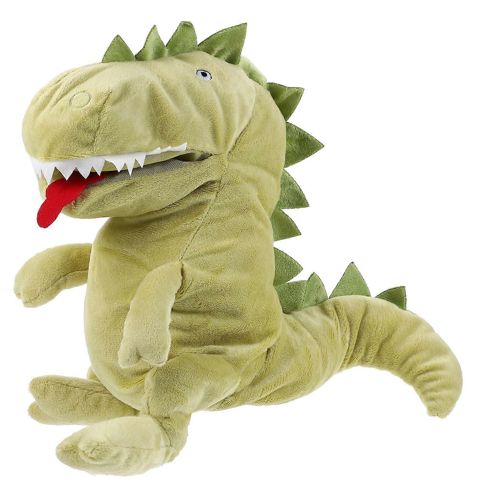 Green Cartoon Hand Puppet Interactive Toy for Storytelling and Early Education PP Cotton 10.5 Inches