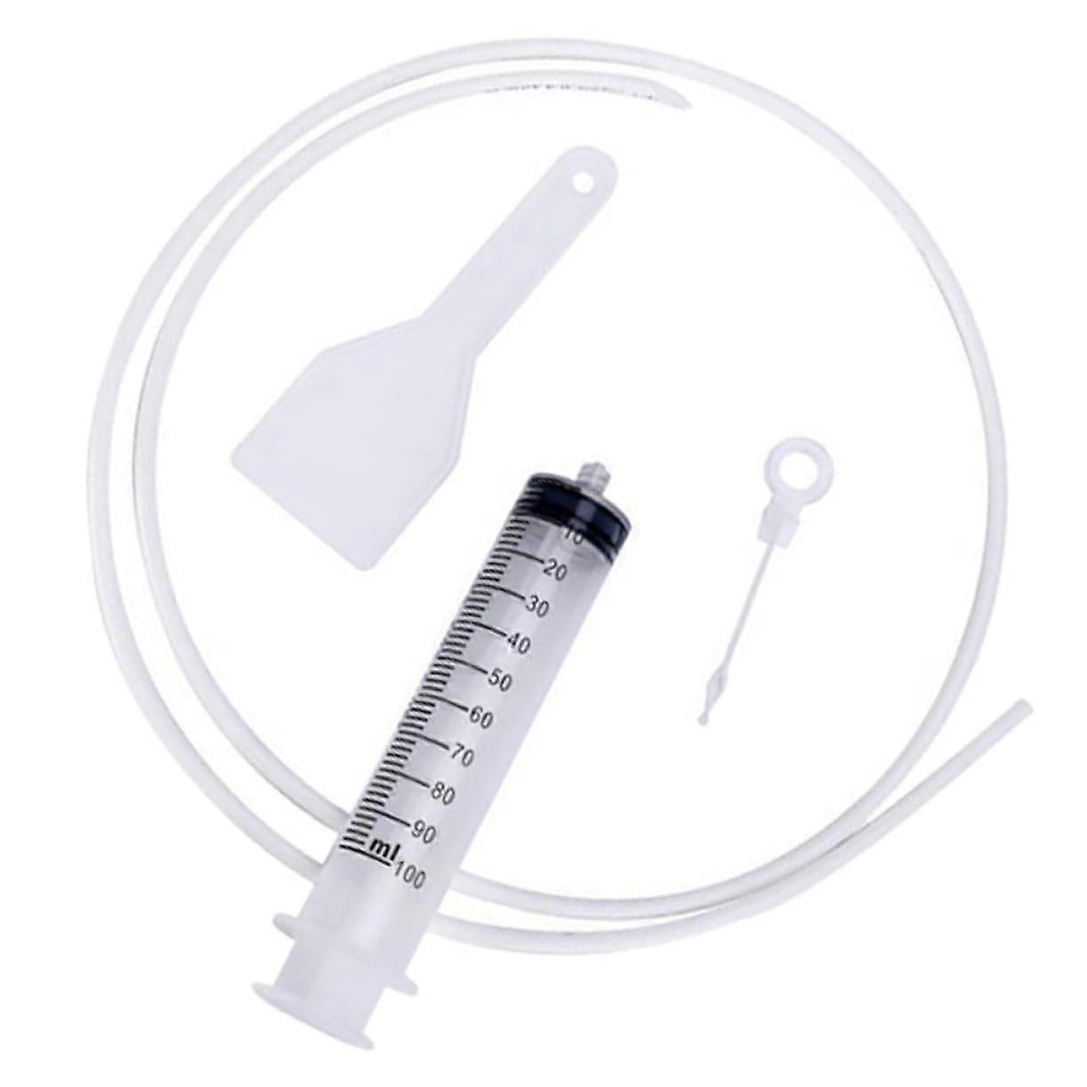 2piece refrigerator cleaning set, flexible cleaning tool with brush for drain holes, multipart set suitable for refrigerator, car, and kitchen.