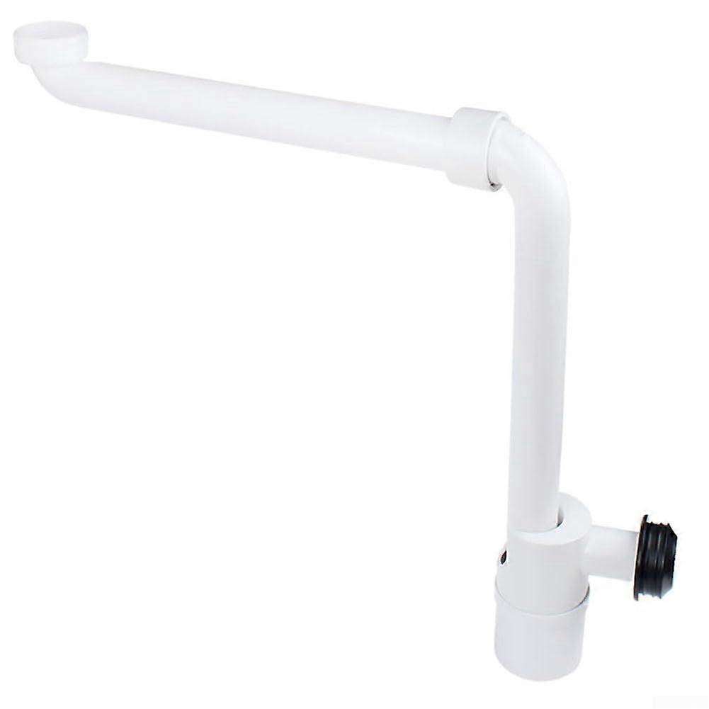 1 1/4 Inch Sink Siphon for Bathroom, Adjustable Sink Siphon with Builtin Hair Filter (White)