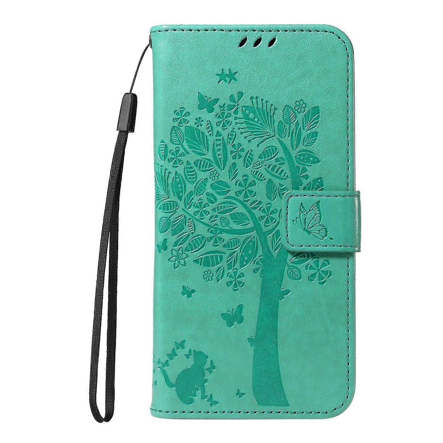 PU Leather Wallet Phone Case For Samsung Galaxy A06 5G/Galaxy A06 4G with Stand Cat Tree Pattern
