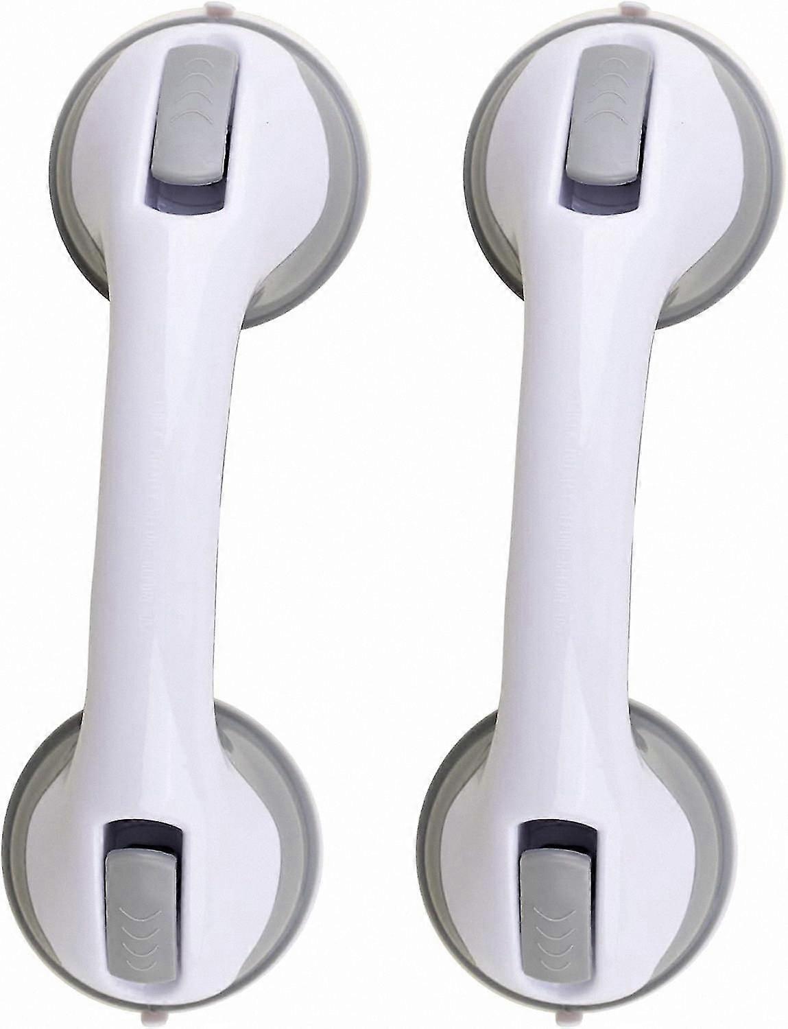 12 Inch Suction Grab Bars for Bathrooms, 2 Pack Shower Handle Rails for Bathtubs and Showers, Non-Slip Support for Tiles Only