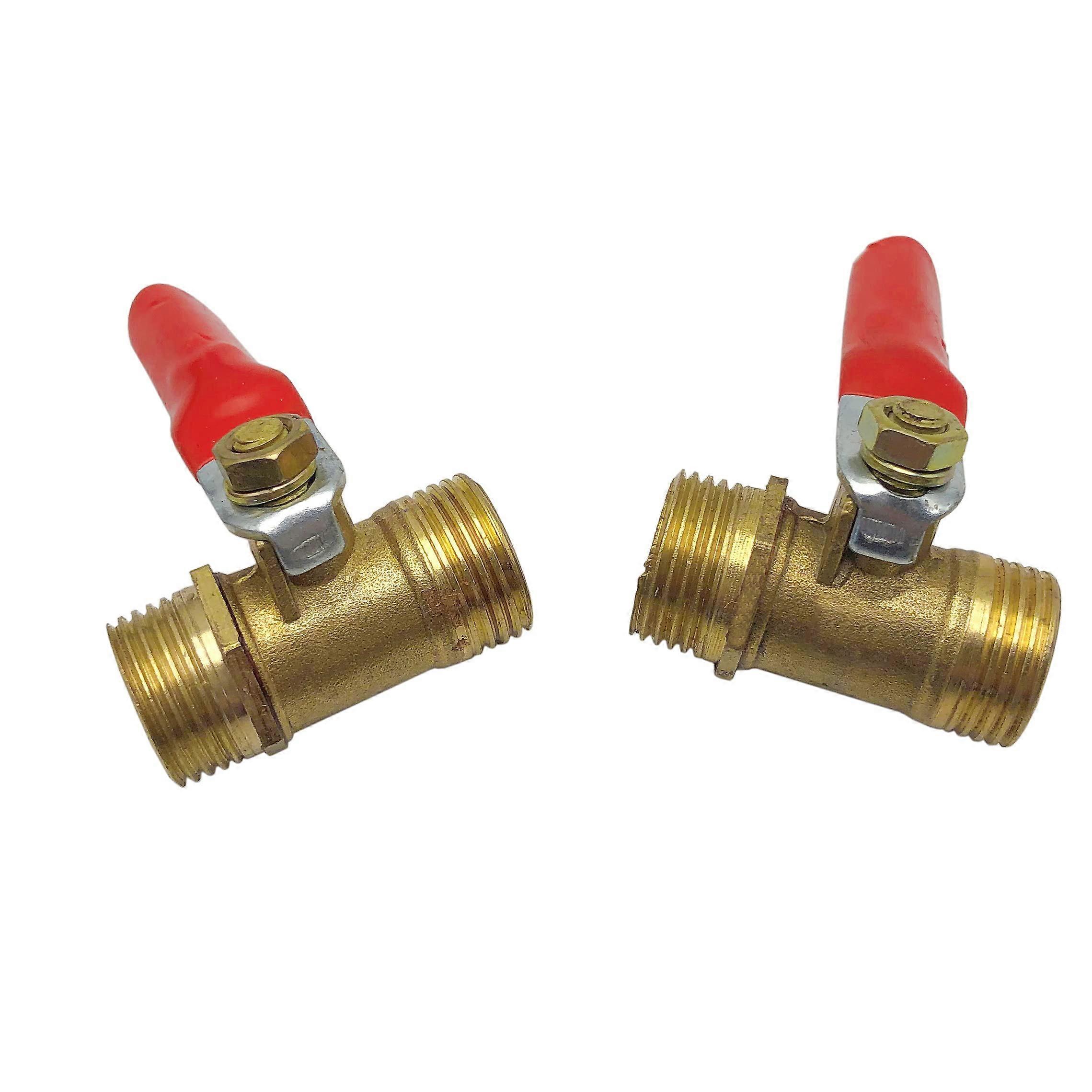 Mini Ball Valve Shut Off Switch 3/8 Inch BSPT Brass Pipe Fittings 180 Degree Handle Operation 2 Pack