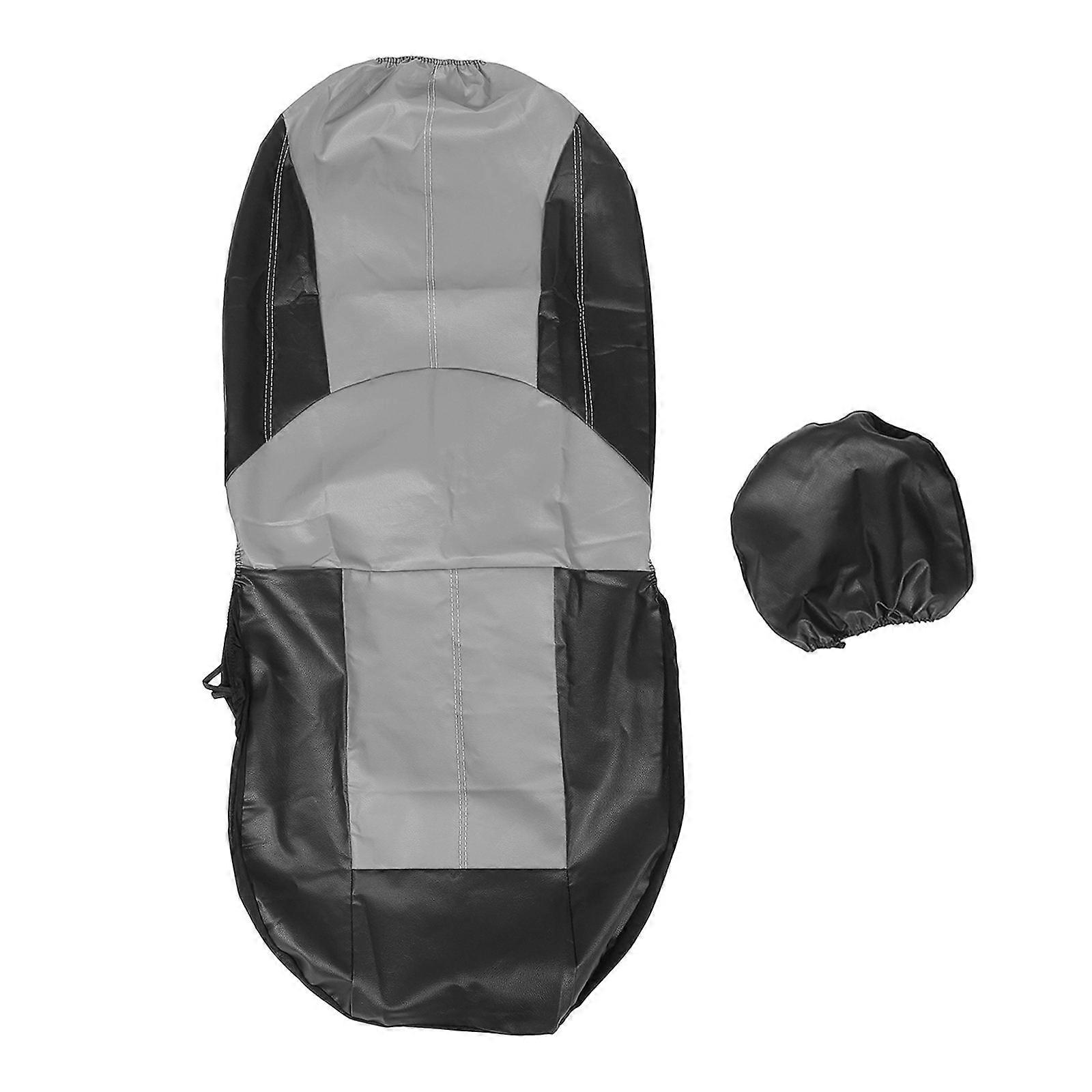 Breathable Car Seat Covers Set Front Rear Protection Antislip Design Easy Installation for Cars Trucks SUVs Deep Grey