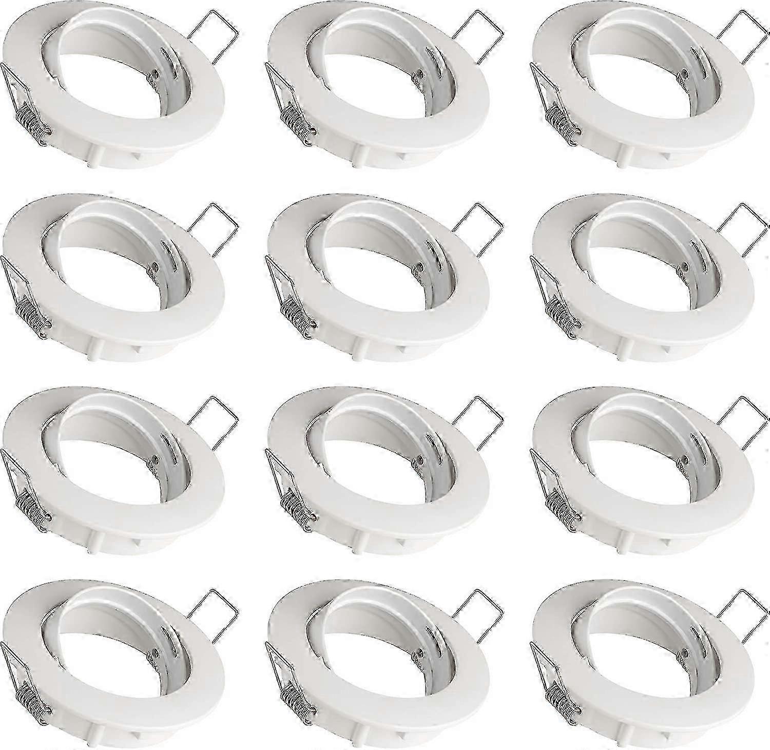 12x Justerbar Downlight GU10 Montering Vit hwy404