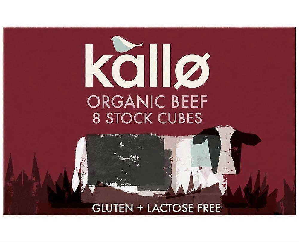Kallo Organic Beef Stock Cubes 8 pack 88g - 2 Pack