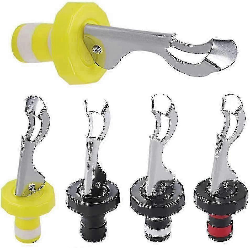 5-Pack Reusable Vacuum Wine Bottle Stoppers with Lever-Arm Design for Beverage Preservation